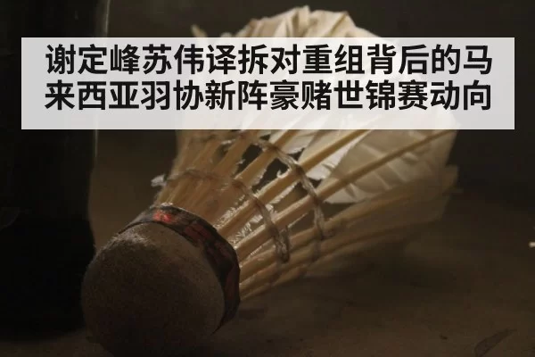 谢定峰苏伟译拆对重组背后的马来西亚羽协新阵豪赌世锦赛动向